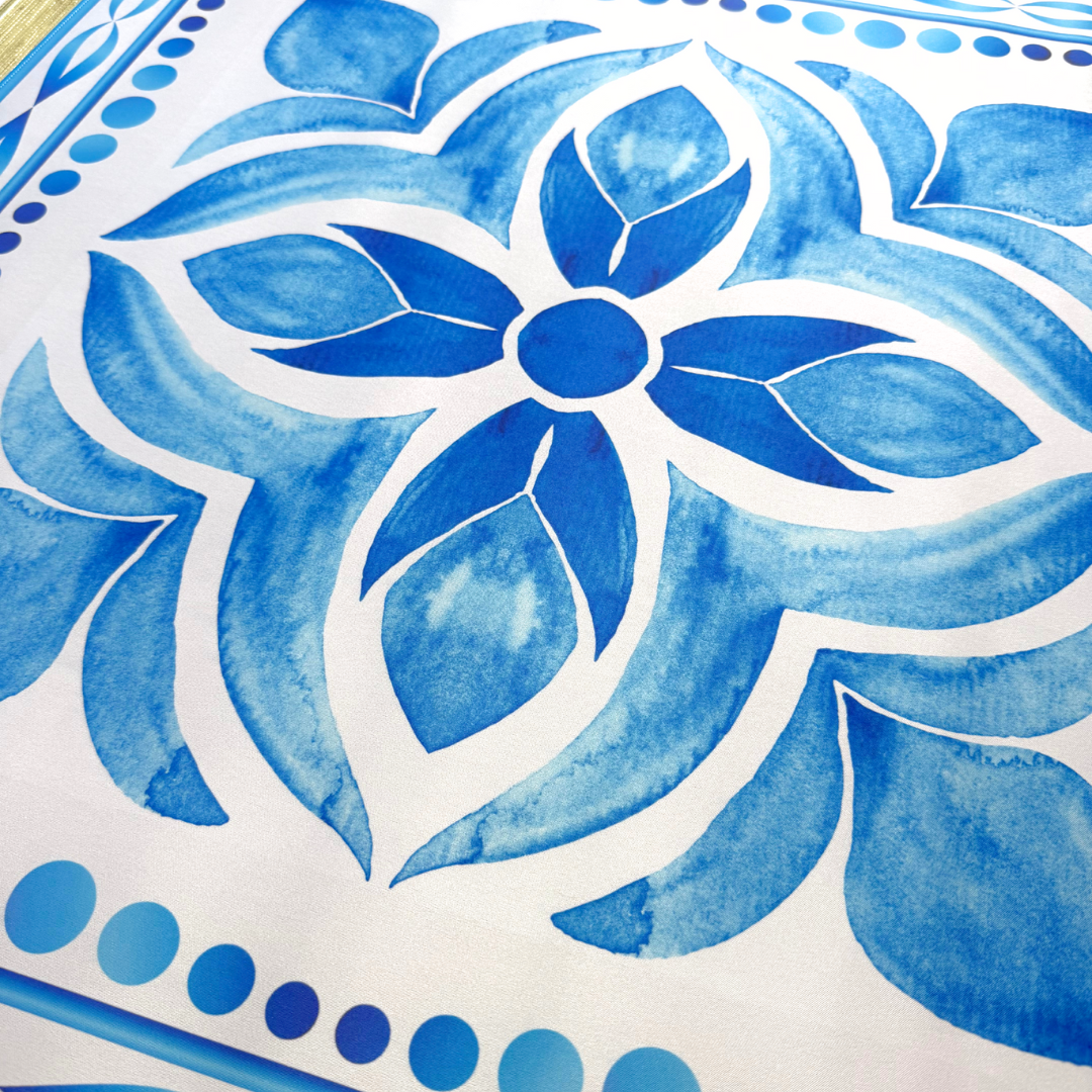 The Blue Delphine Mahjong Mat