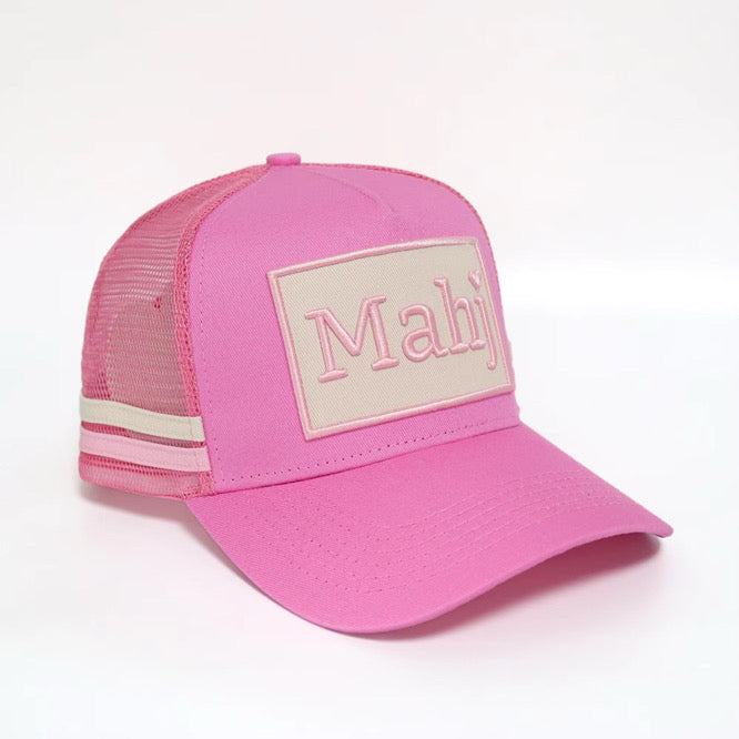 Mahjong Trucker Hat - Hot Pink