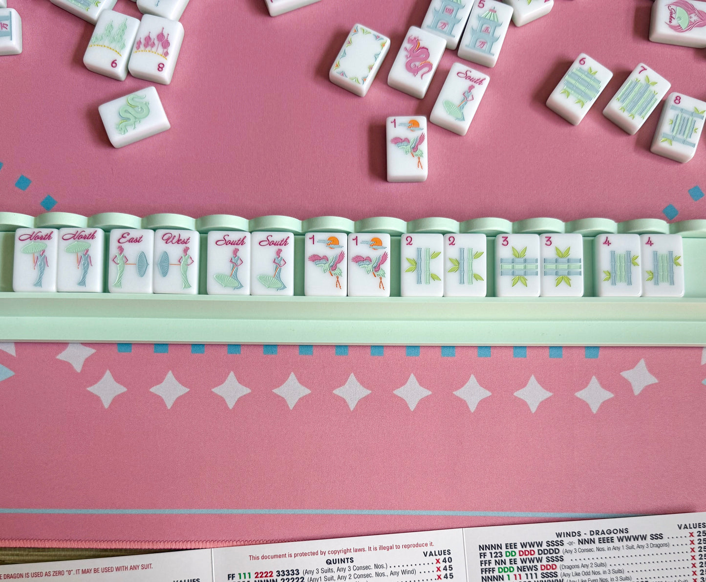 The Allure Mahjong Tile Set w/ Acrylic Display Box