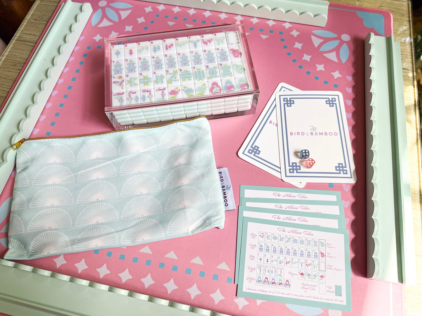The Allure Mahjong Tile Set w/ Acrylic Display Box