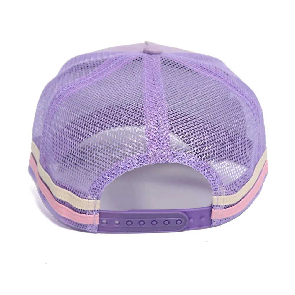 Mahjong trucker hat lavender back