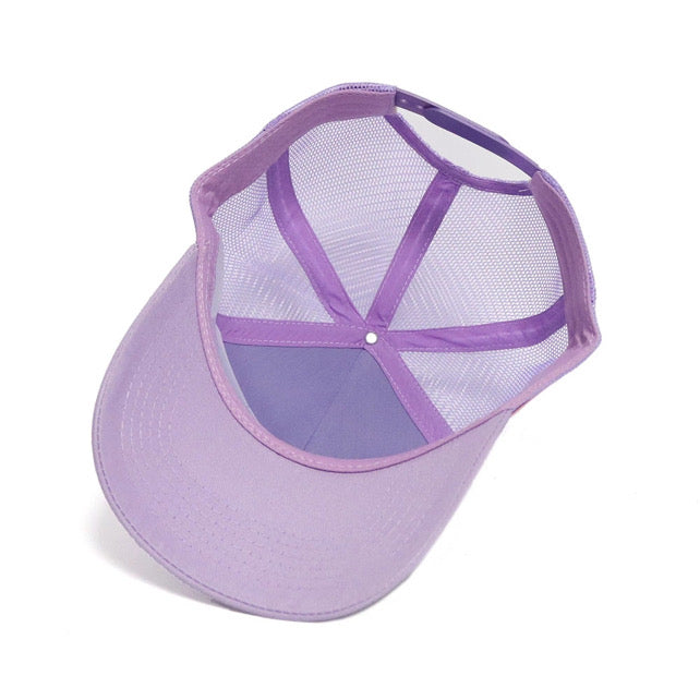 Mahjong trucker hat lavender under