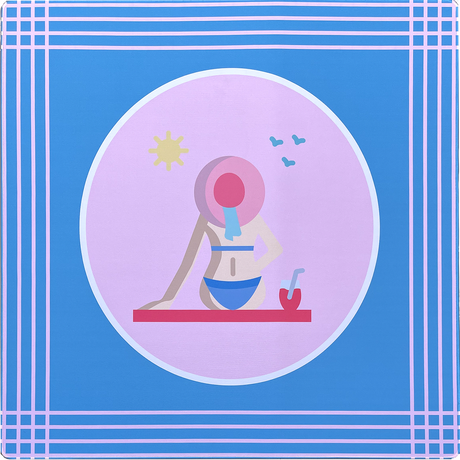 The Jessica Mahjong Mat - teal front