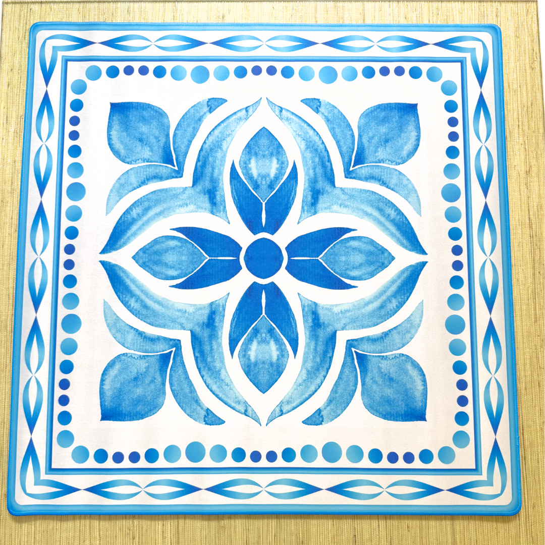 The Blue Delphine Mahjong Mat