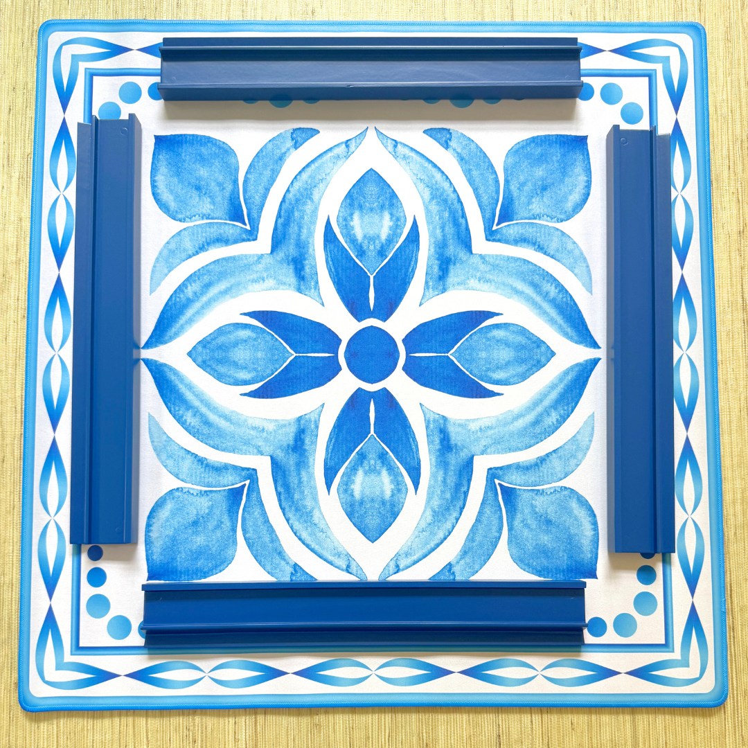 The Blue Delphine Mahjong Mat