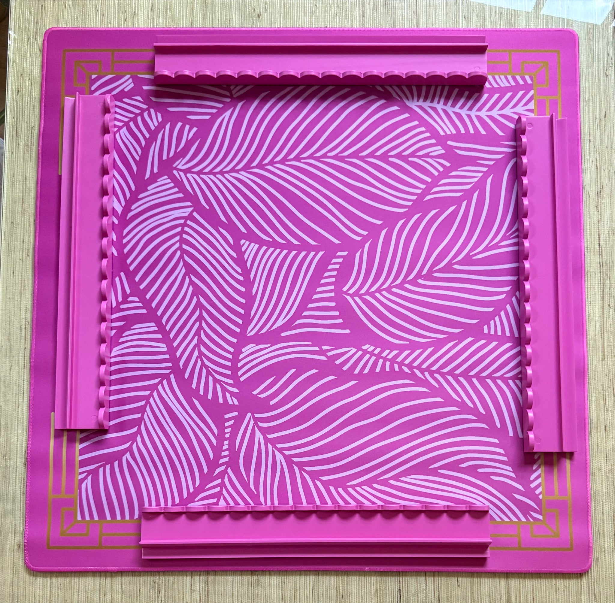 The Paradise Mahjong Mat - Passion Pink – Bird & Bamboo