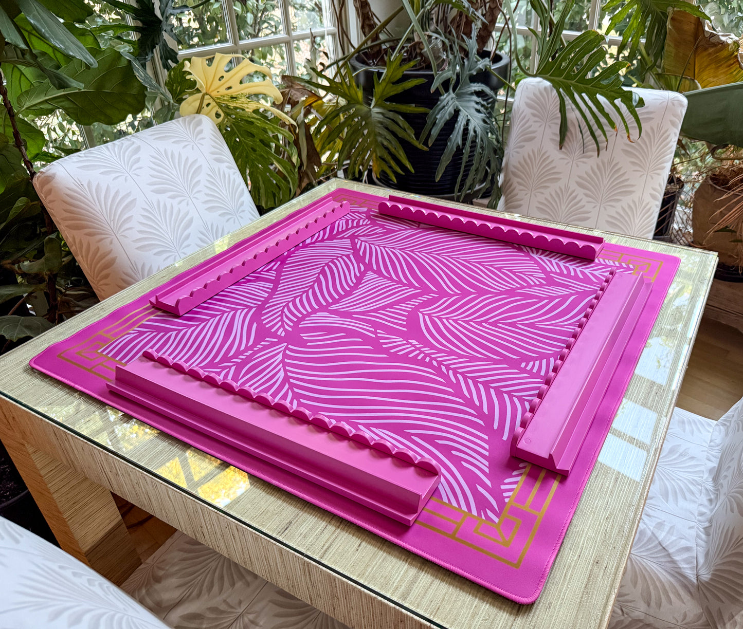 The Paradise Mahjong Mat - Passion Pink