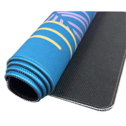 The Paradise Mahjong Mat - Tropical Teal rolled