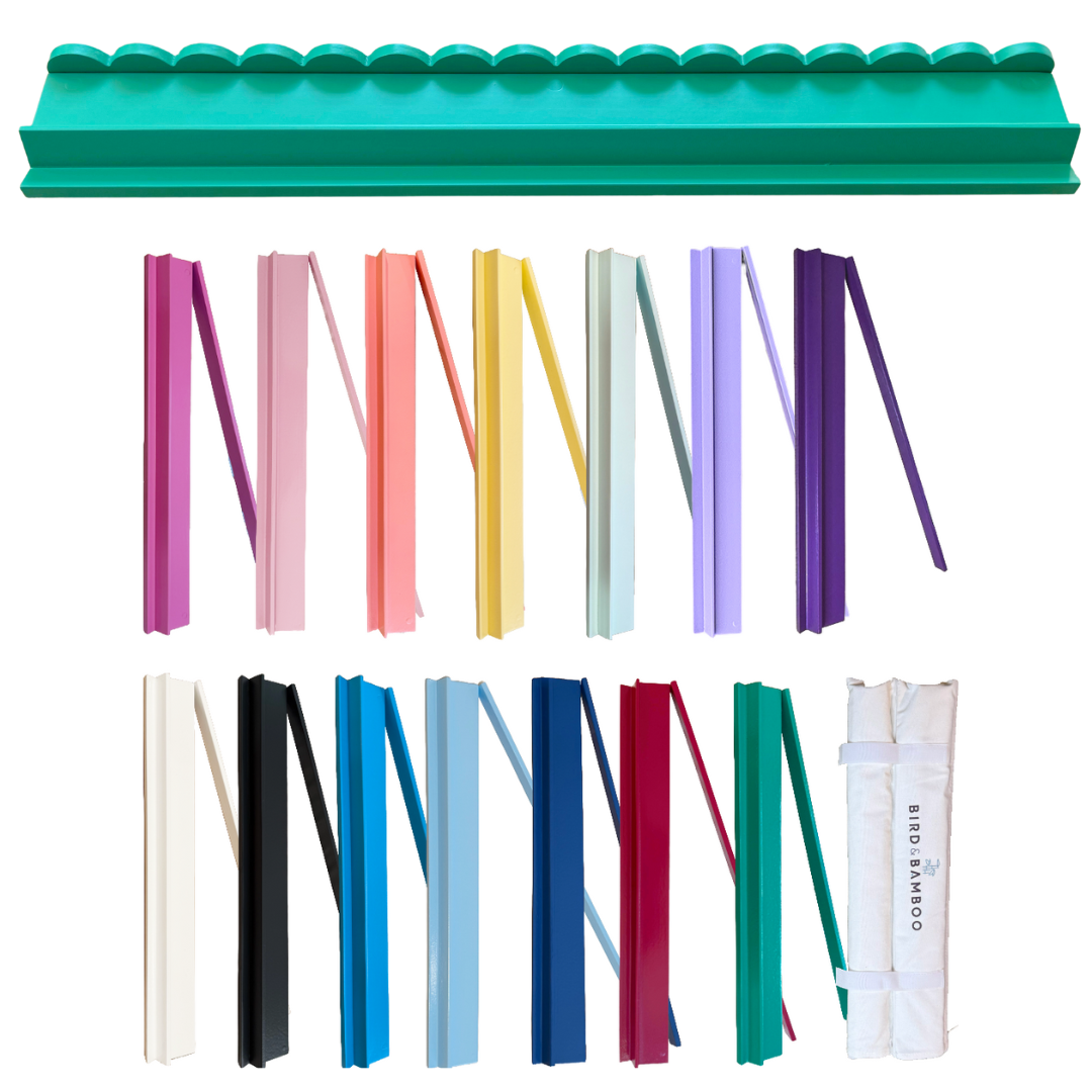 20 Inch Wooden Mahjong Rack & Pusher Set With Rack Bag *Scalloped Push ...